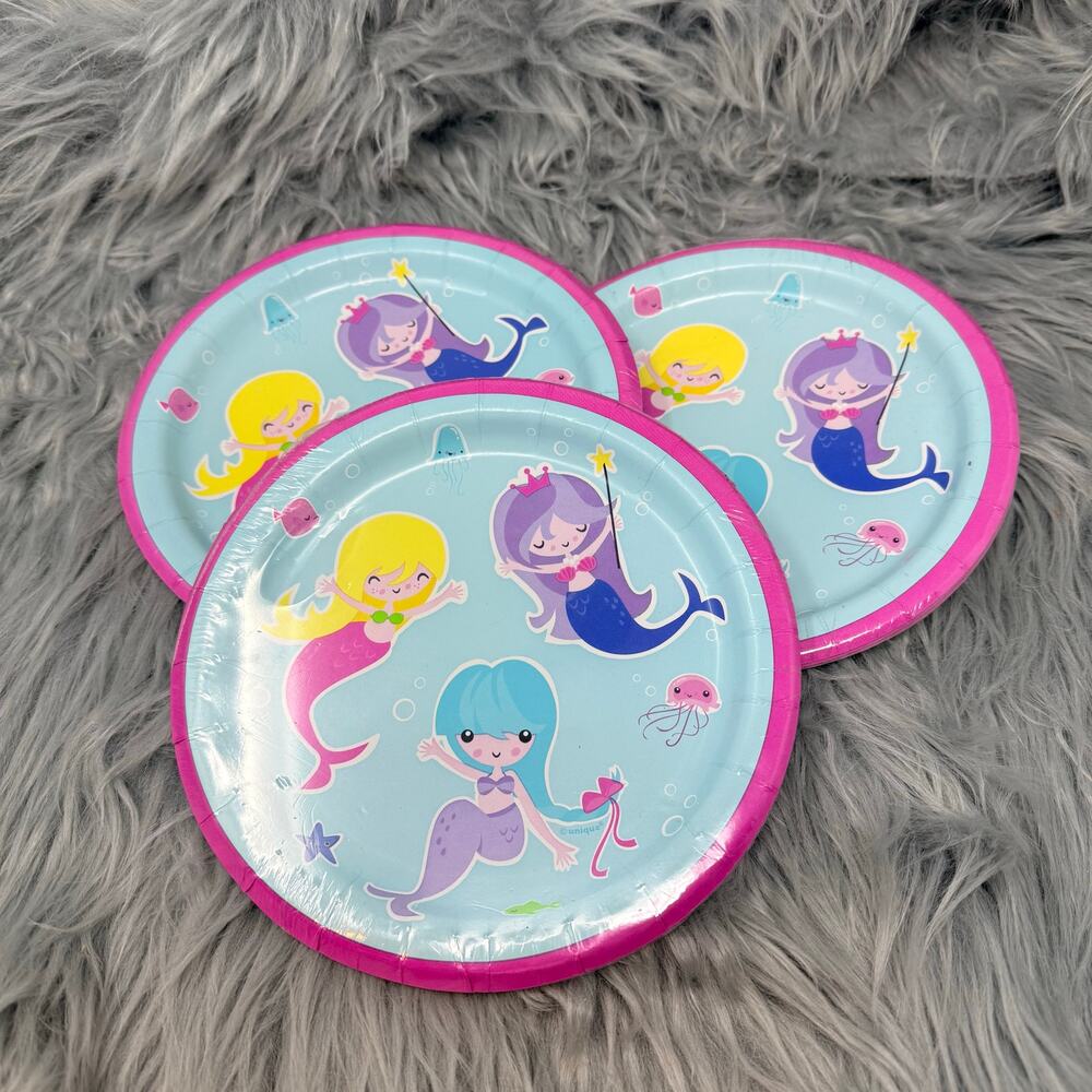 3 Packs, Magical Mermaid Party Plates 8 Ct ea